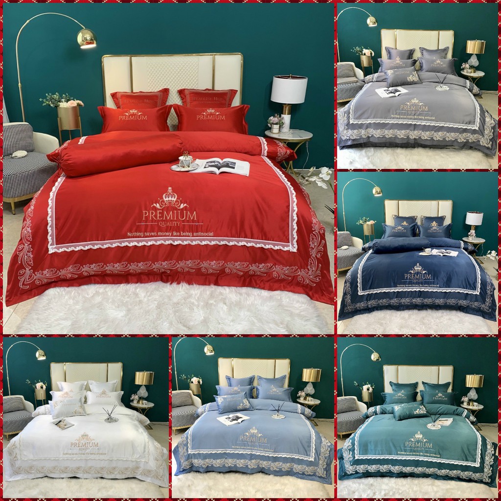 Bộ lụa silk hoàng gia ga trần mềm mịn nhập khẩu giá rẻ