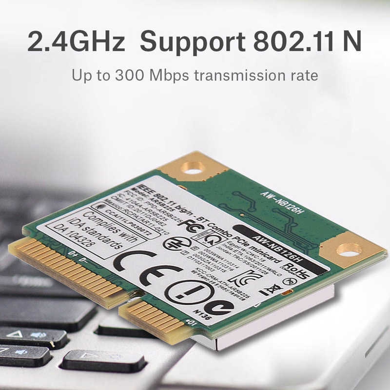 [Seller Recommend] Bluetooth WIFI 2 in 1 Wireless Card Mini PCI-E Slot DELL 2.4G