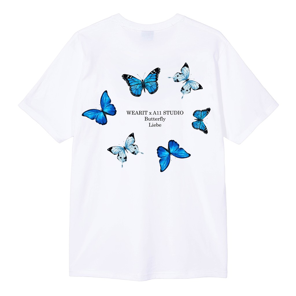 Áo thun form rộng tay lỡ WEARIT chất liệu cotton unisex - Butterfly | BigBuy360 - bigbuy360.vn