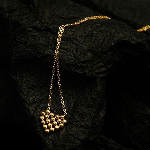 Dây Chuyền Trái Tim Titan Ko Đen TT 3020