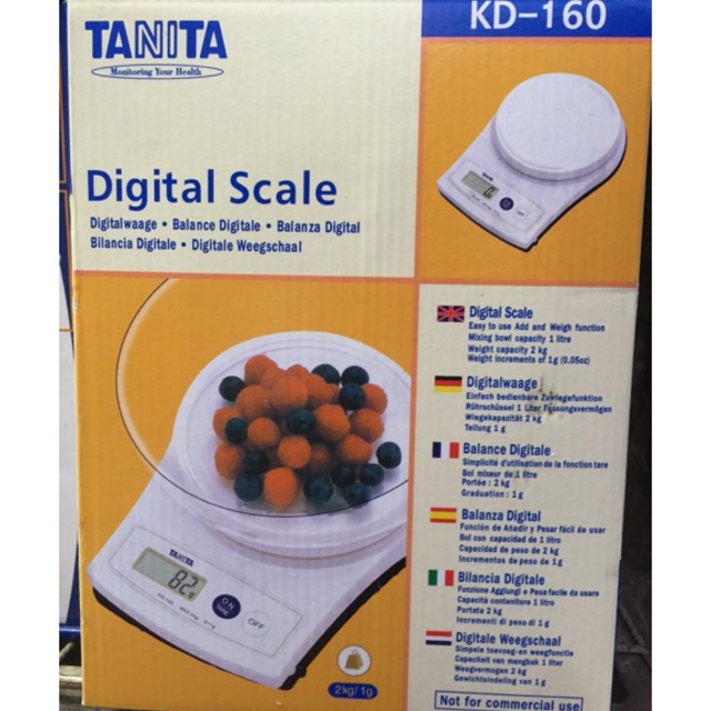 Cân nhà bếp tanita kd-160 2kg/1g giá rẻ