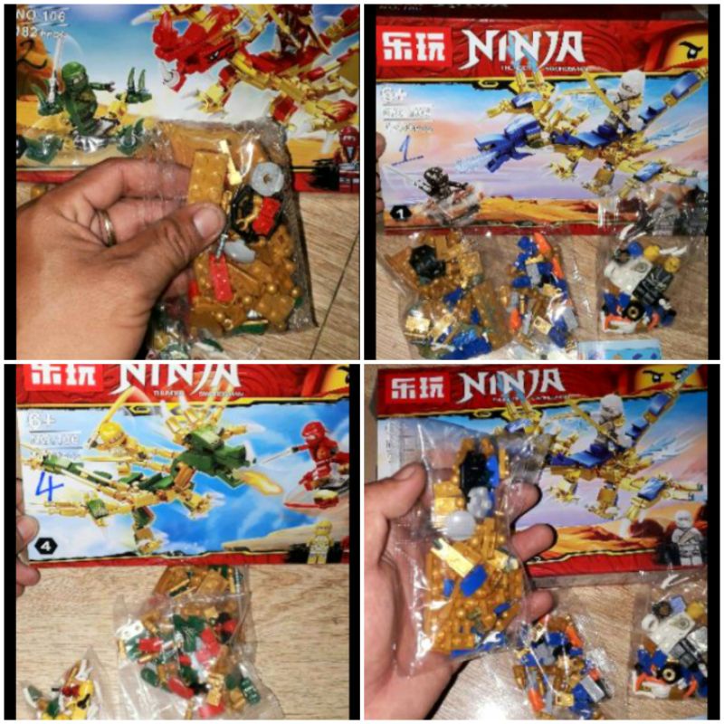 Lắp ráp 1 hộp LegoNinja Thunder Rồng có trên 170 chi tiết ms106