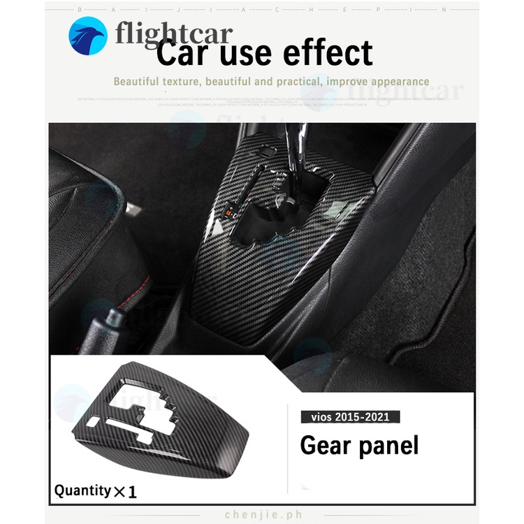 Khung Viền Công Tắc Điều Khiển Nâng Cửa Kính Xe Hơi Bằng Sợi Carbon Cho Toyota Vios 2014 2015 2016 2017 2018