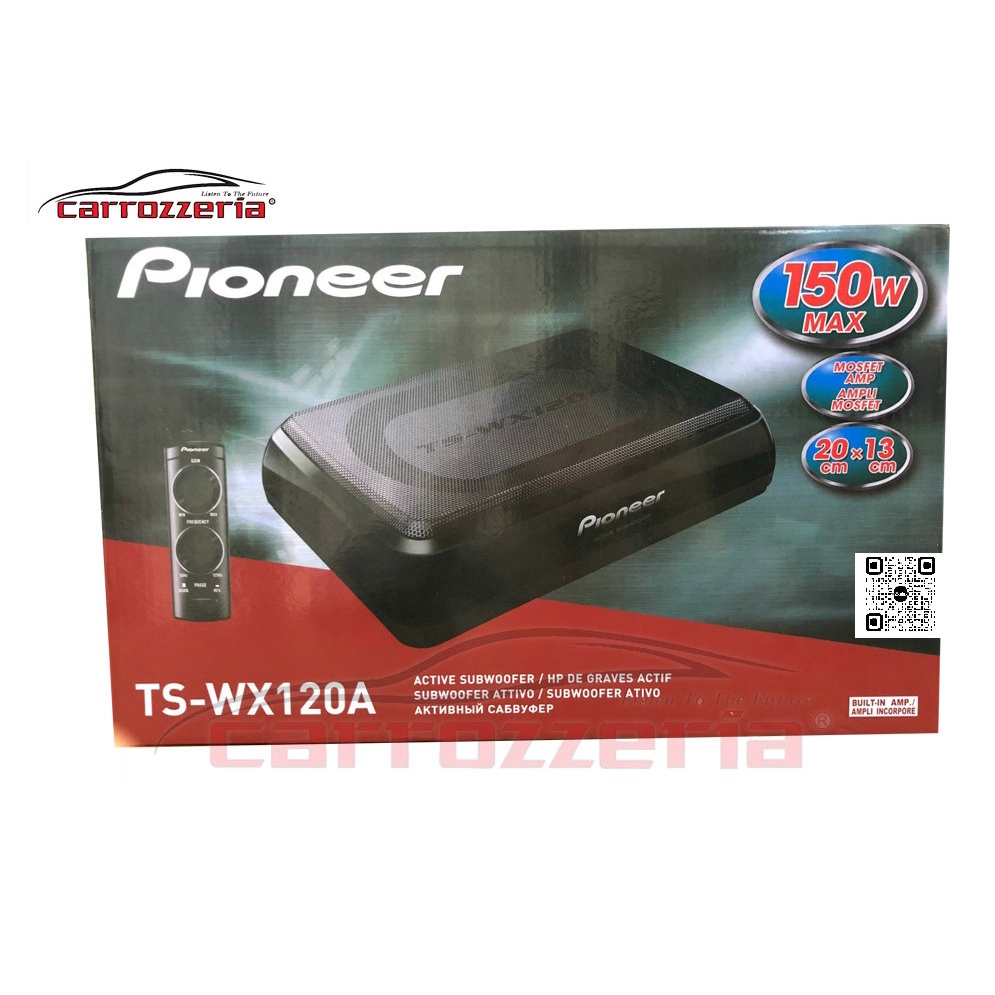 Loa sub gầm ghế Pioneer TS-WX120A  8 inch,cho ô tô du lịch,công suất 150W, giúp cải thiện hệ thống âm thanh của xe