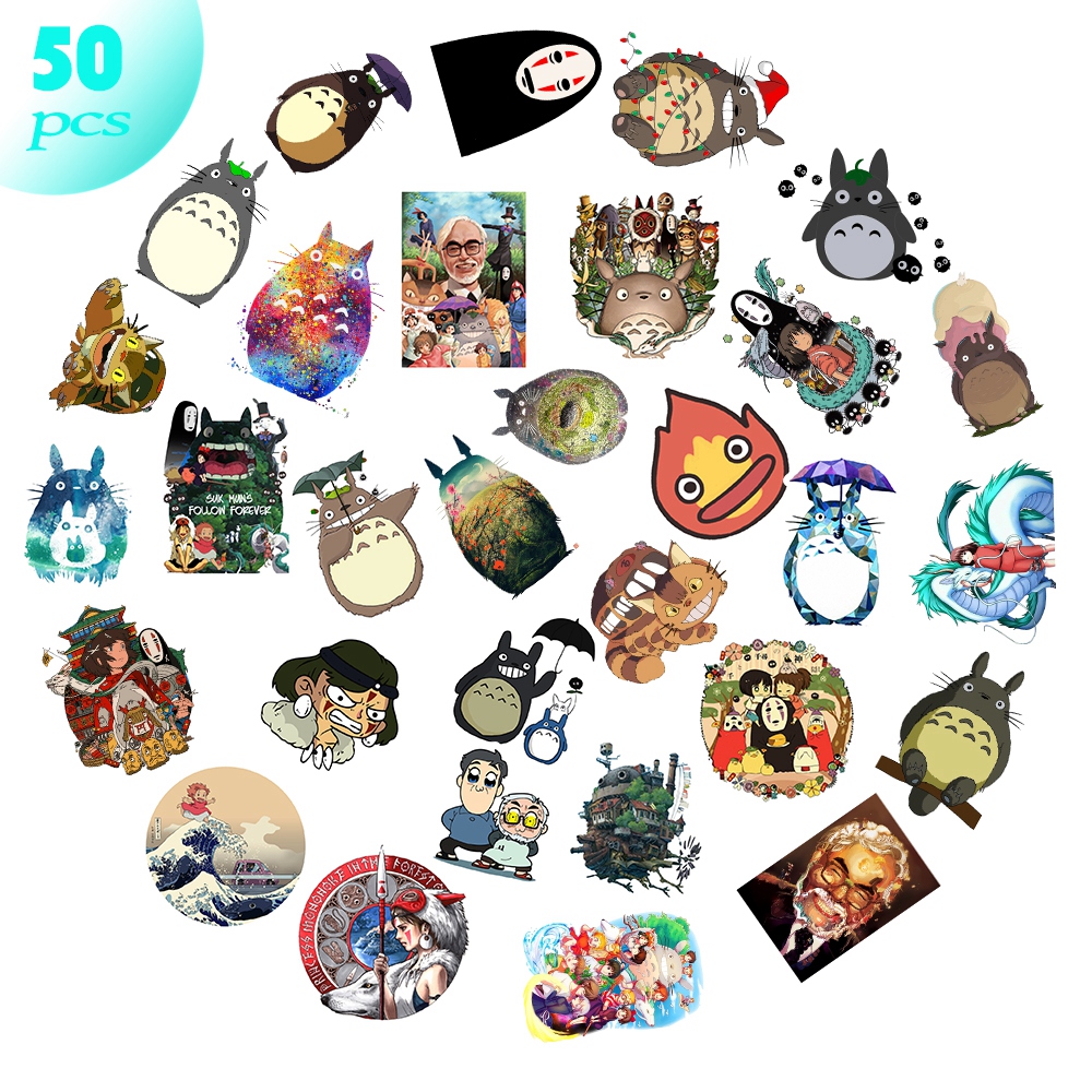 Set 50 nhãn dán họa tiết hoạt hình đáng yêu