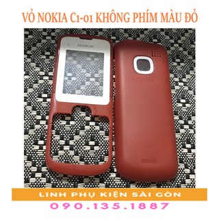 VỎ NOKIA C1-01 KHÔNG PHÍM MÀU ĐỎ