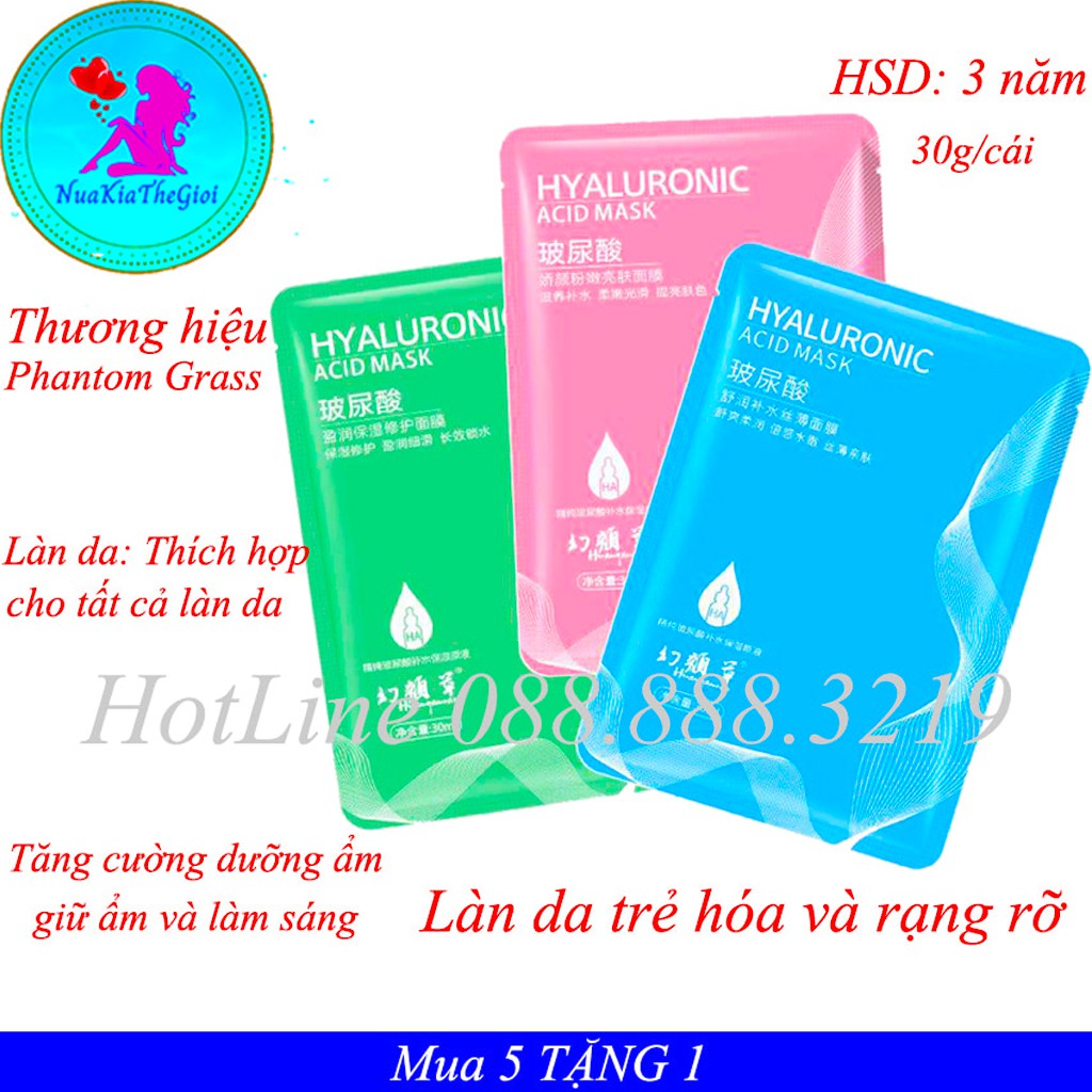 Mặt Nạ Acid Mask MN04 HYALURONIC ACID FACIAL MASK Dưỡng Ẩm Trắng Da Giúp Kiềm Dầu và Mụn 25g/miếng