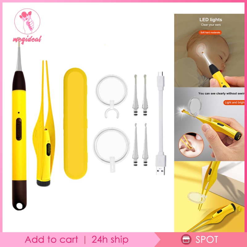Nhíp lấy ráy tai đèn LED soi vệ sinh chăm sóc tai cho trẻ em