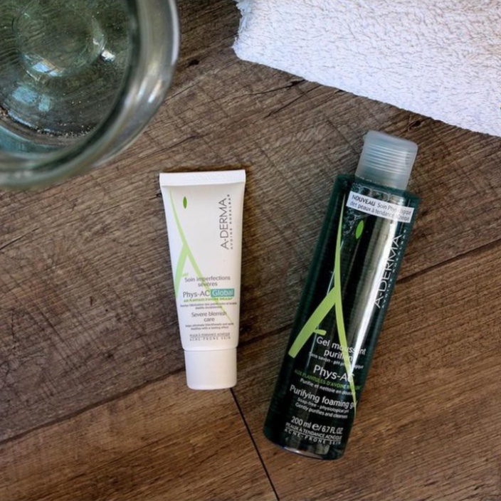 A-Derma Gel Moussant Purifiant Phys-Ac - Gel Rửa Mặt Cho Da Mụn, Nhạy Cảm 400ml