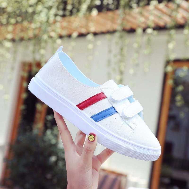 Giầy ba ta hai vạch da mềm thời trang kiểu Hàn Quốc hiện đại trẻ trung êm chân nhẹ nhàng Ulzzangshop520