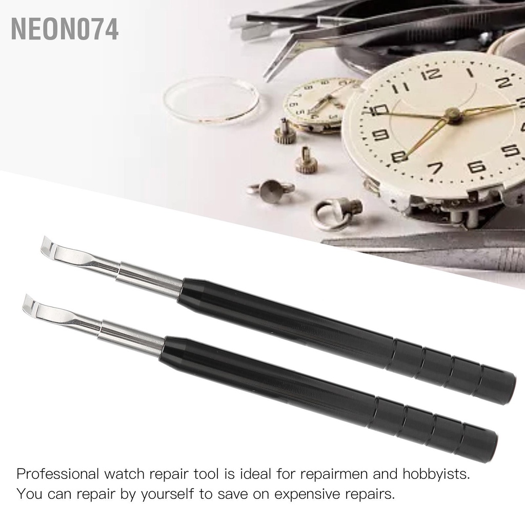 Neon074 Đồng hồ 2PCS Bàn tay 4mm uốn cong Đầu đồng Công cụ nâng kim Phụ kiện bằng thép không gỉ #3