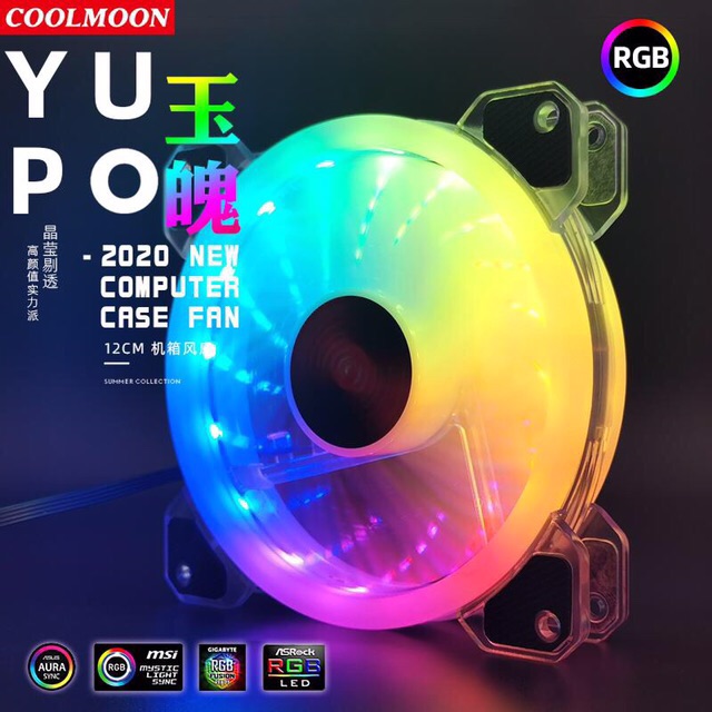 Fan Coolmon k5 Led RGB 16 triệu màu kèm 366 hiệu ứng