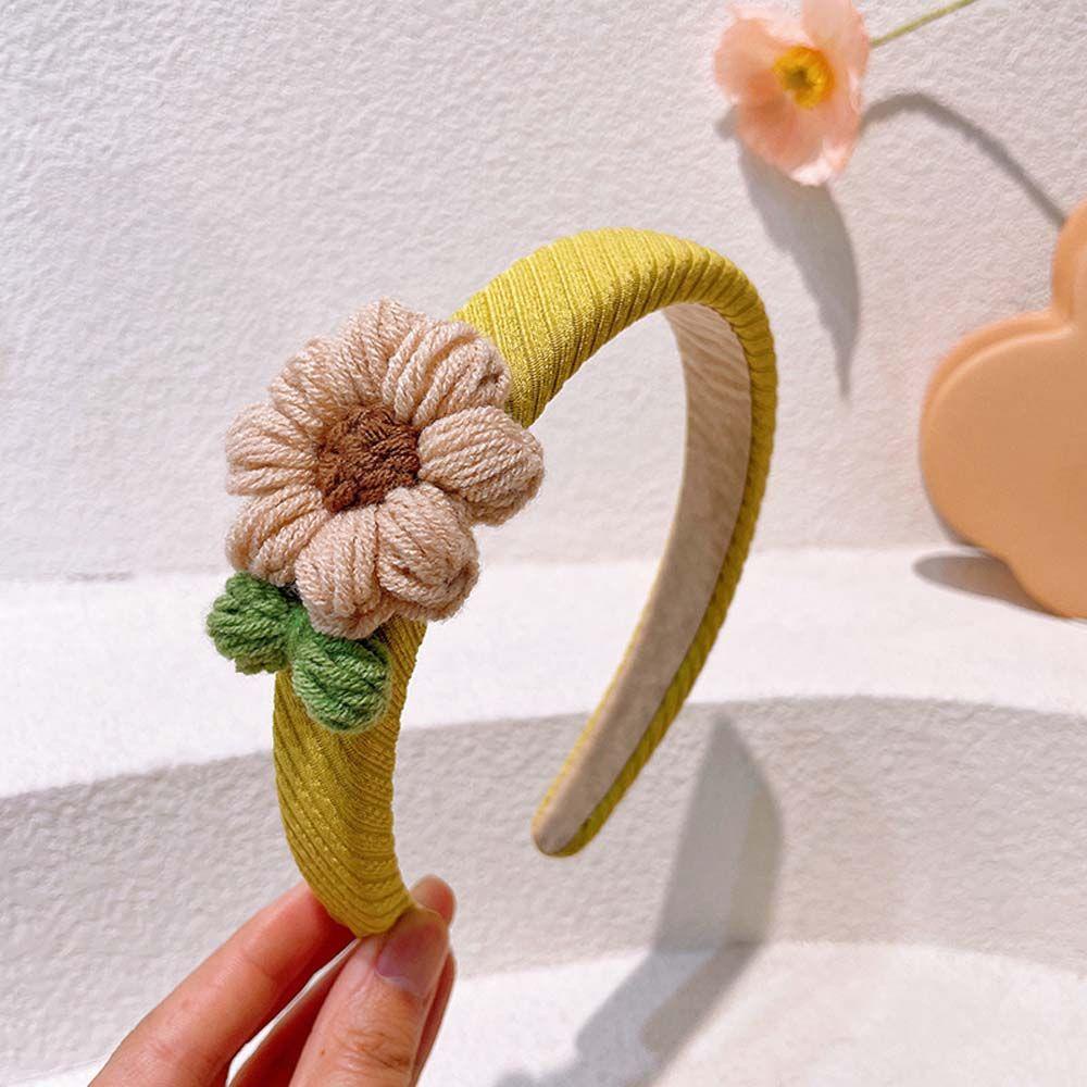 Cài Tóc Đan Len Phong Cách Hàn Quốc Thời Trang Mùa Đông Cho Bé Gái