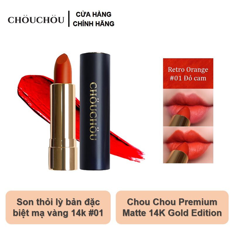 Son Lì Chou Chou Premium Matte 14k Gold Edition Đủ Màu - Khongcoson