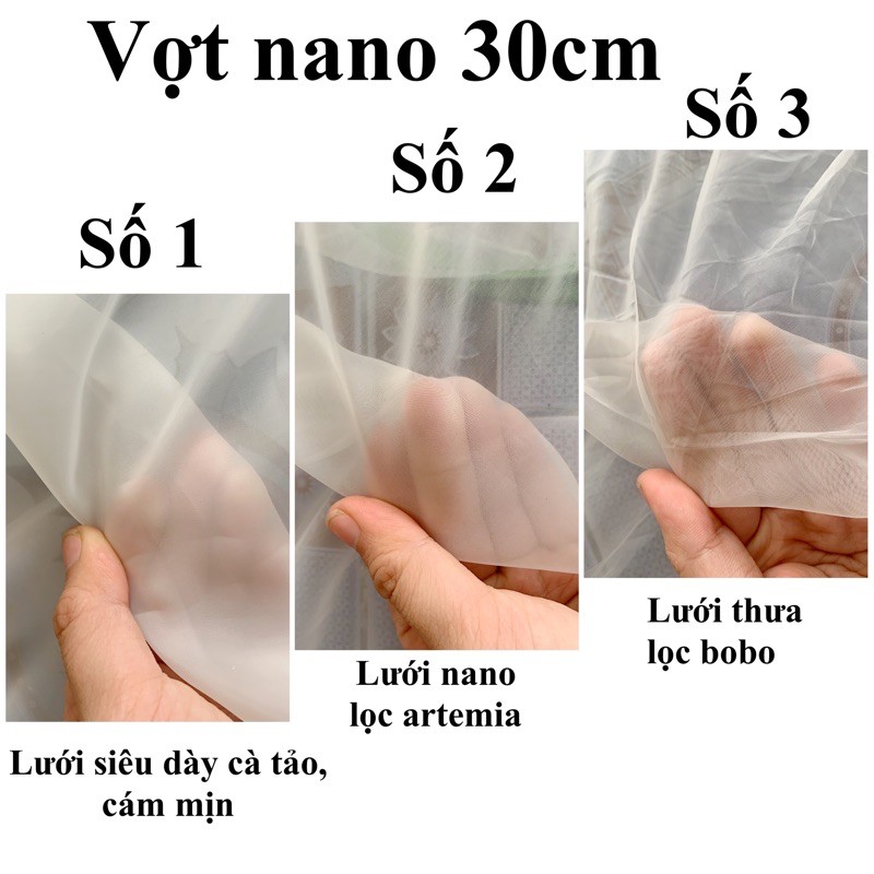 VỢT NANO LỌC ARTEMIA BOBO LÒNG SÂU 30cm