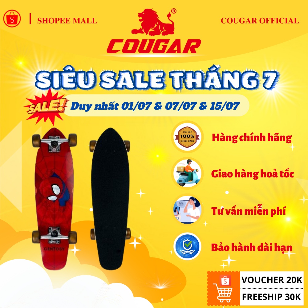 Ván Trượt Cougar-Penny Centosy B1 Spider Chính Hãng Khung Hợp Kim Cao Cấp Đảm Bảo An Toàn Khi Chơi
