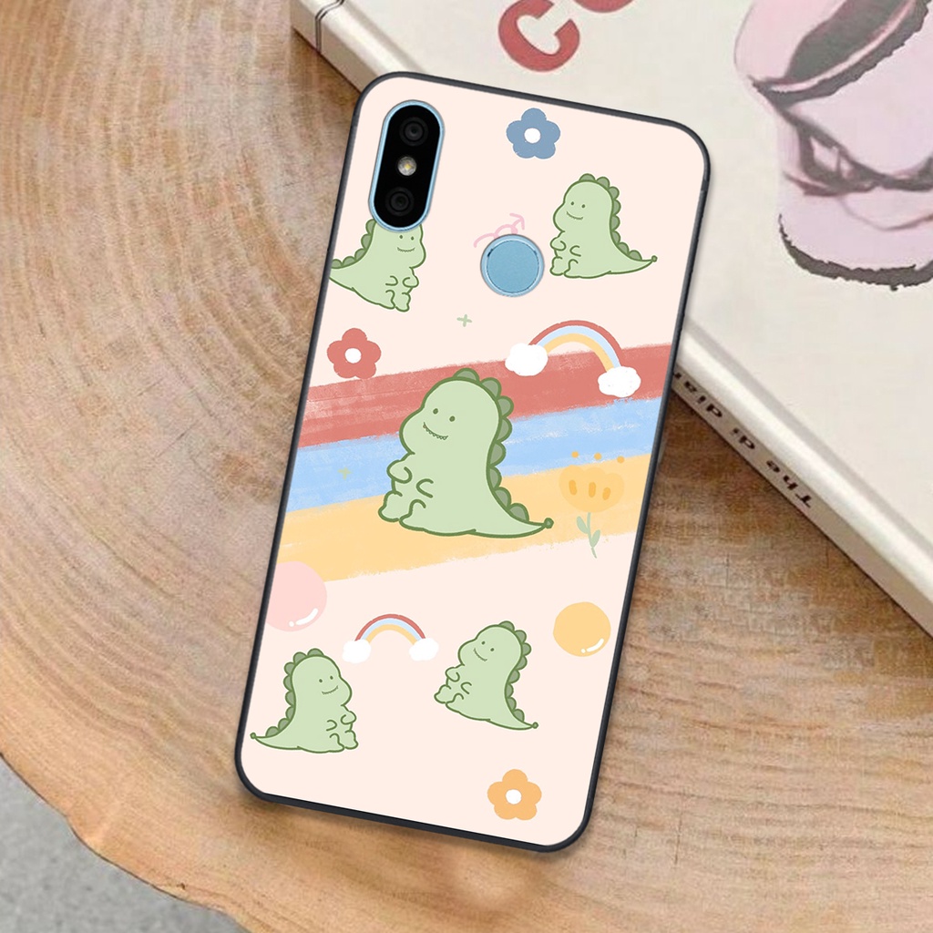 Ốp lưng Xiaomi Mi A2 - Mi A2 Lite in hình khủng long cute