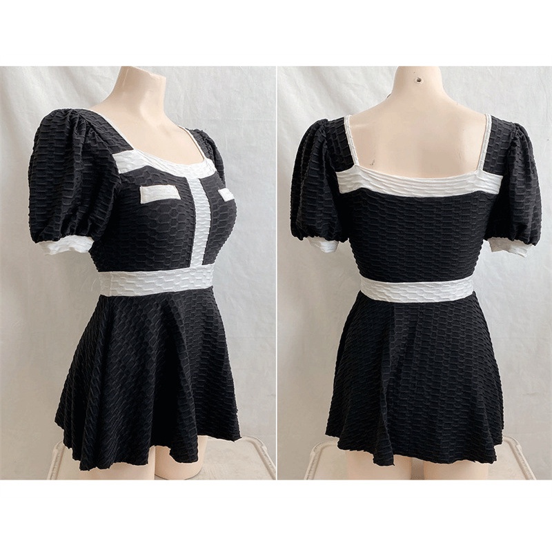 Mẫu mới 2023 bikini váy kèm quần kín đáo che khuyết điểm Hàn Quốc vải dày cao cấp đồ bơi