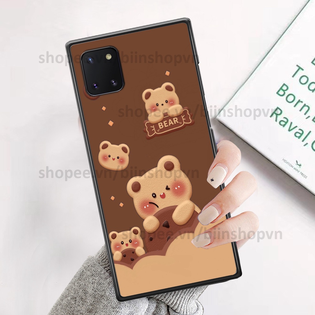 Ốp Samsung Note 10 Lite in hình gấu chocolate kẹo ngọt siêu đẹp siêu xinh