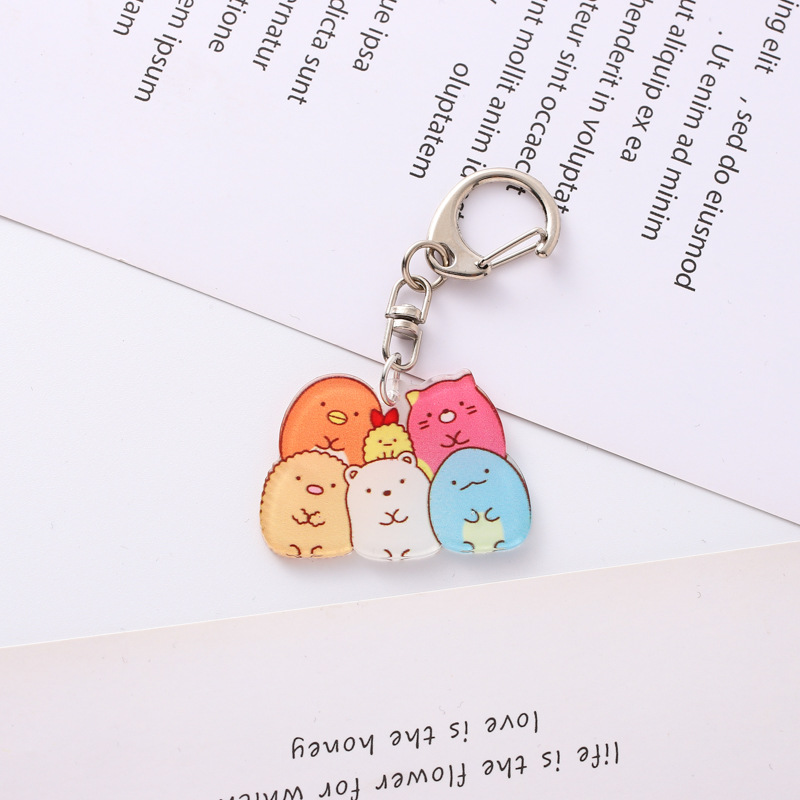 Móc khóa RUIXIANG làm từ nhựa acrylic họa tiết nhân vật hoạt hình anime dễ thương