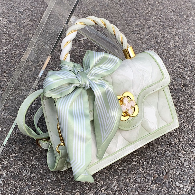 Túi đeo chéo JASMIN NOIR có khóa in họa tiết hoa thời trang cho nữ