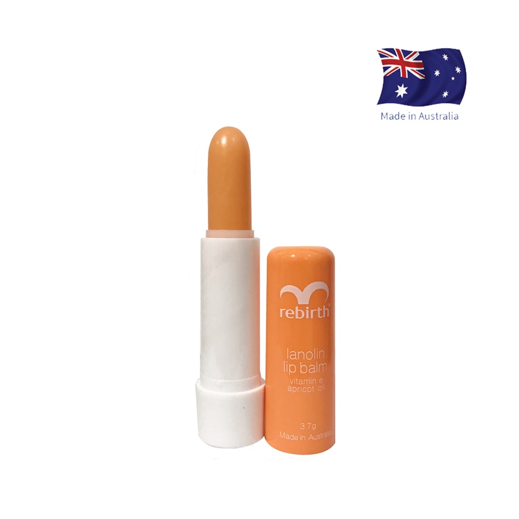 Son Dưỡng Môi Nhau Thai Cừu Rebirth Lanolin Lip Balm with Vitamin E & Apricot Oil