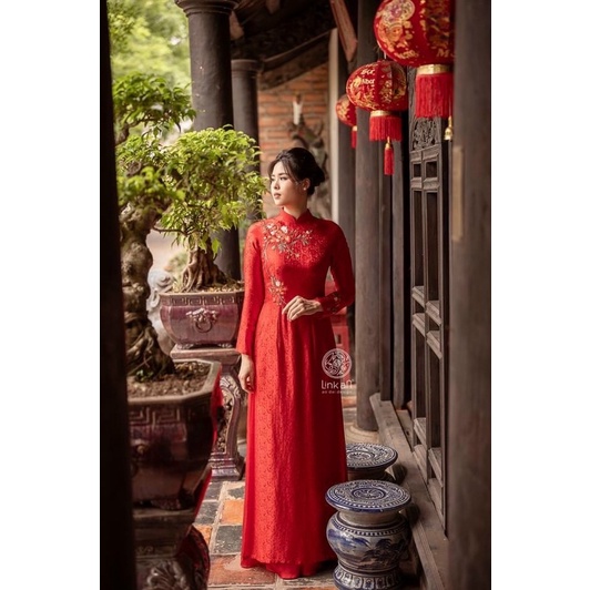 Áo dài truyền thống hoa phượng