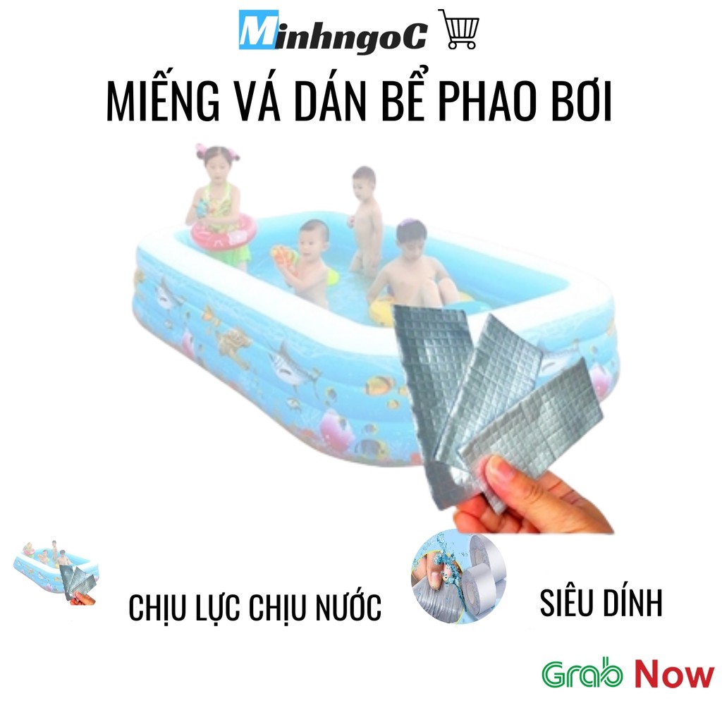Miếng Vá Dán Bể Phao Hồ Bơi Bơm Hơi Siêu Dính Chịu Nước Cỡ 5x10cm - Siêu Thị Minh Ngọc