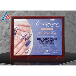 Bằng Khen, Bảng Chứng Nhận, Bảng Vinh Danh (Nail)