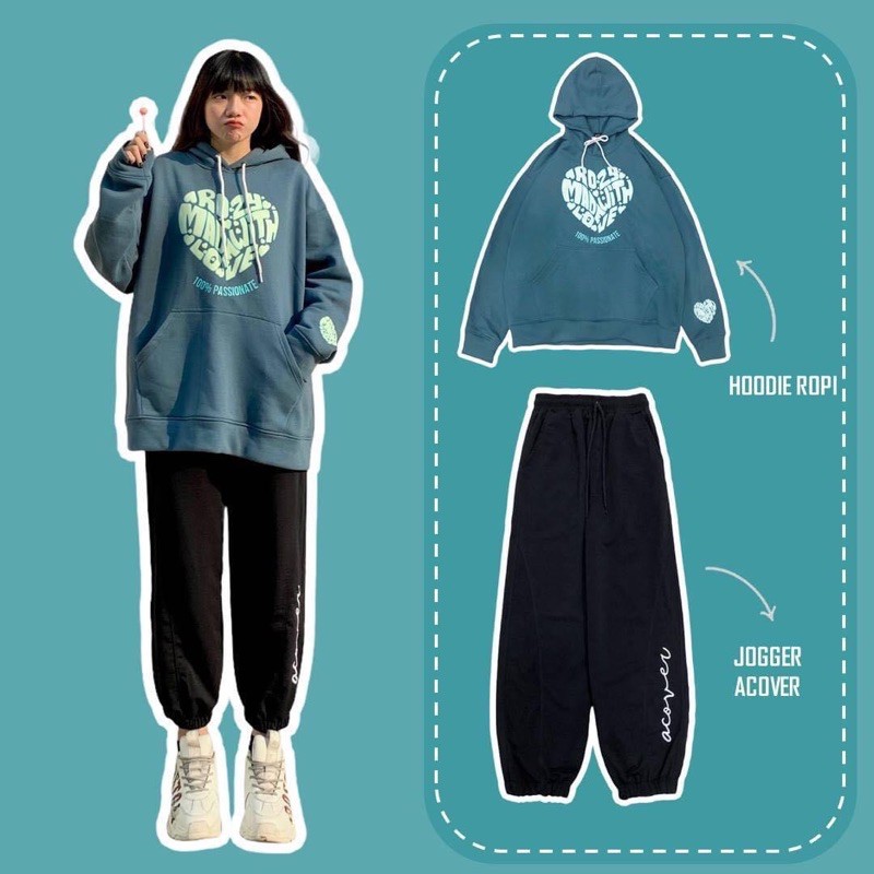 Áo khoác hoodie form rộng ROPI ulzzang