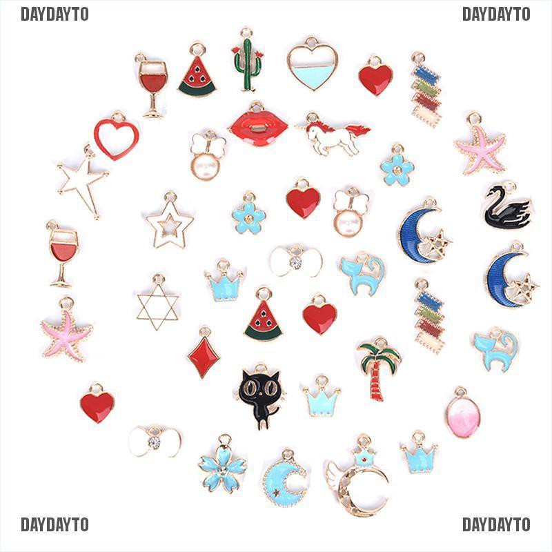 Set 60 Mặt Dây Chuyền Tráng Men Hỗn Hợp DIY