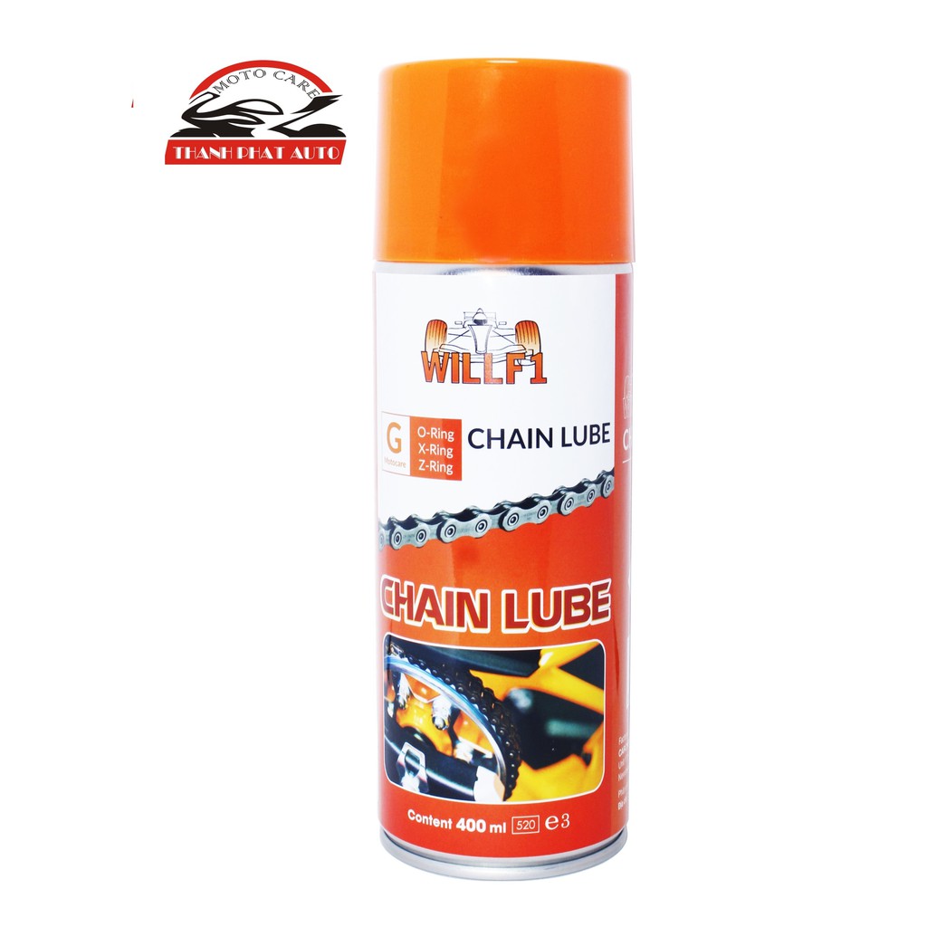 Chai xịt bôi trơn dưỡng sên WillF1 Chain Lube 400ml