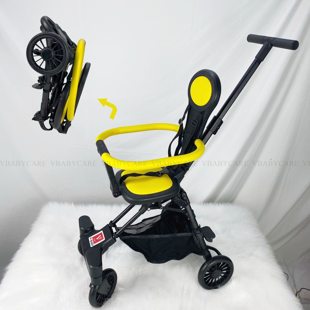 Xe đẩy đảo chiều gấp siêu gọn VBABY Q1, xe đẩy cho bé du lịch