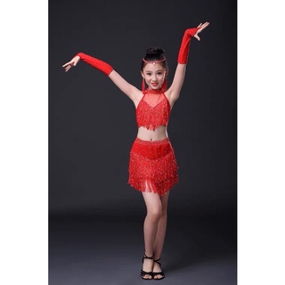 Đầm khiêu vũ latin cổ yếm đính hạt