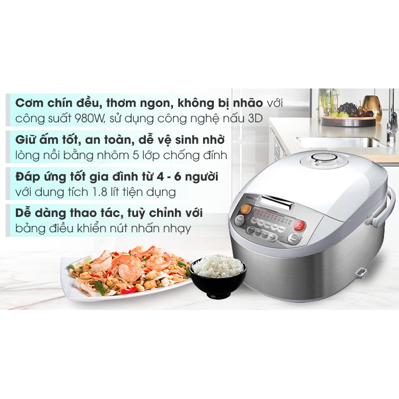 Nồi cơm điện tử Philips HD4533