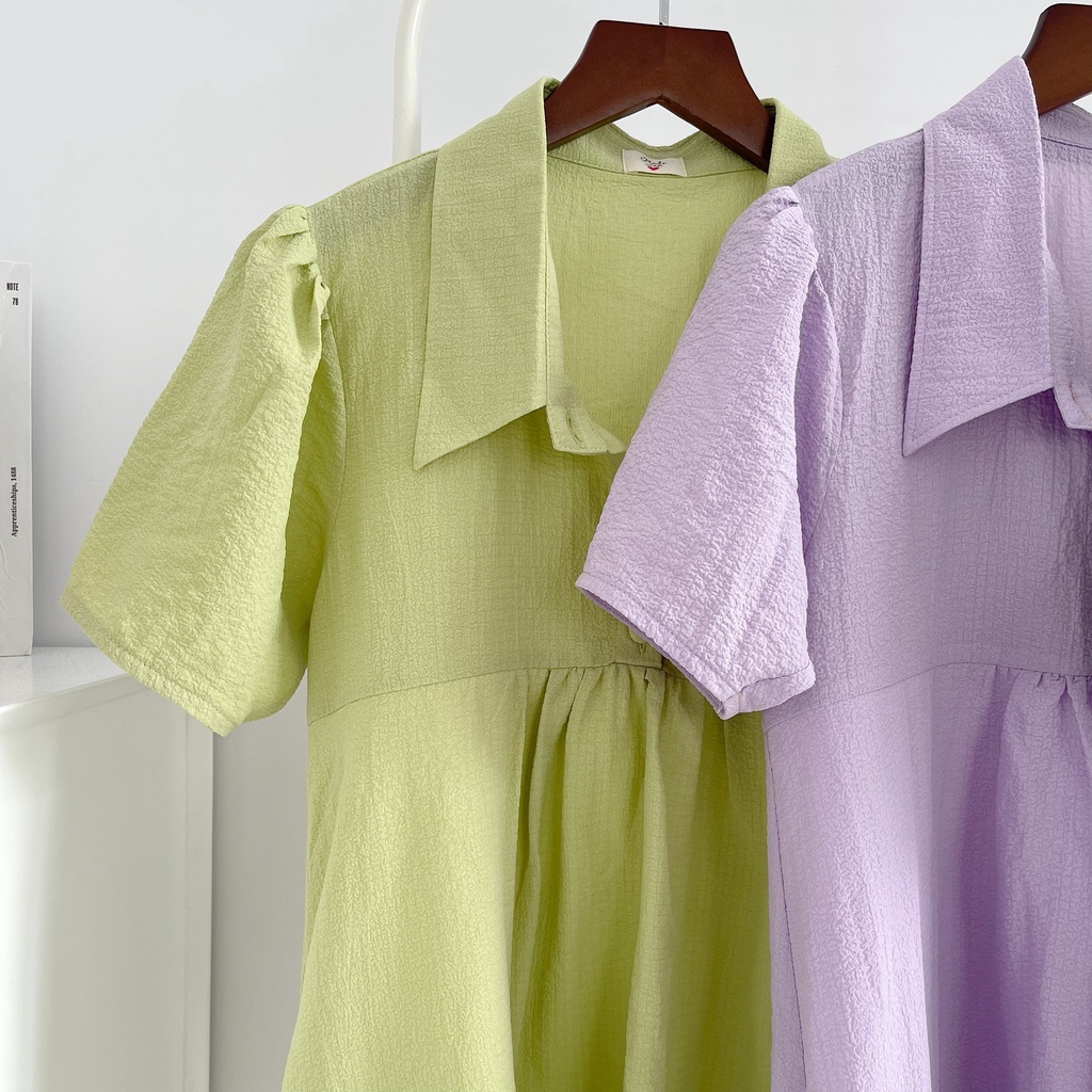 ĐẦM BABYDOLL CỔ ÁO SOMI XINH XẮN NHIỀU MÀU - CUTIE DRESS