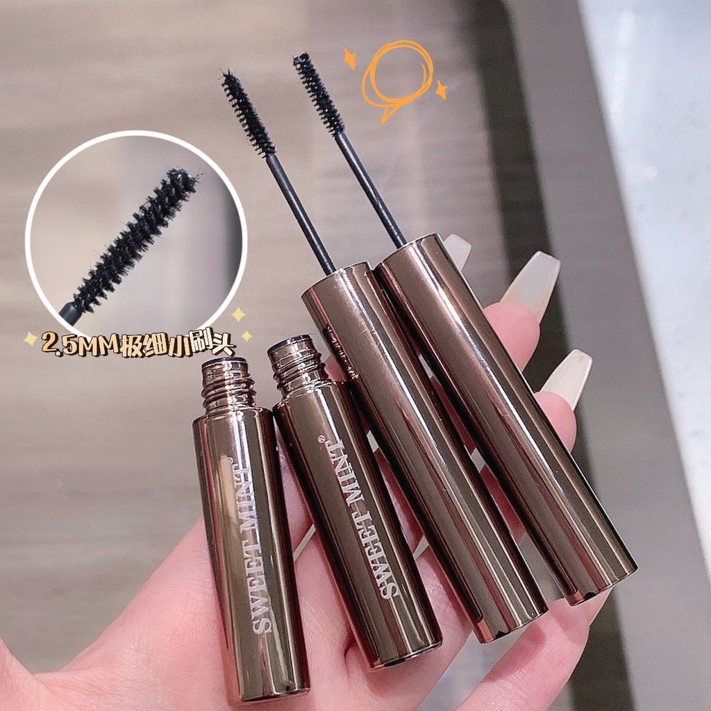 Mascara Sợi Tơ Sweet Mint 4D Màu Đen Làm Dày Và Cong Mi Chống Nước Lâu Trôi