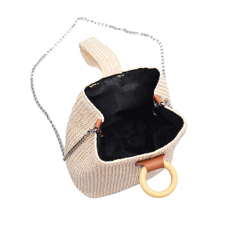 Túi Bucket Đeo Vai JASMIN NOIR Bằng Rơm Độc Đáo Cho Nữ
