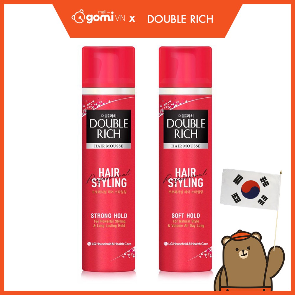 Mousse Tạo Kiểu Tóc Double Rich Hair Mousse 150ml GomiMall