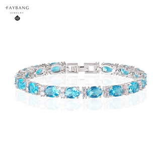 Vòng Tay Mạ Vàng Trắng Đính Đá Zircon Thời Trang Cho Nữ