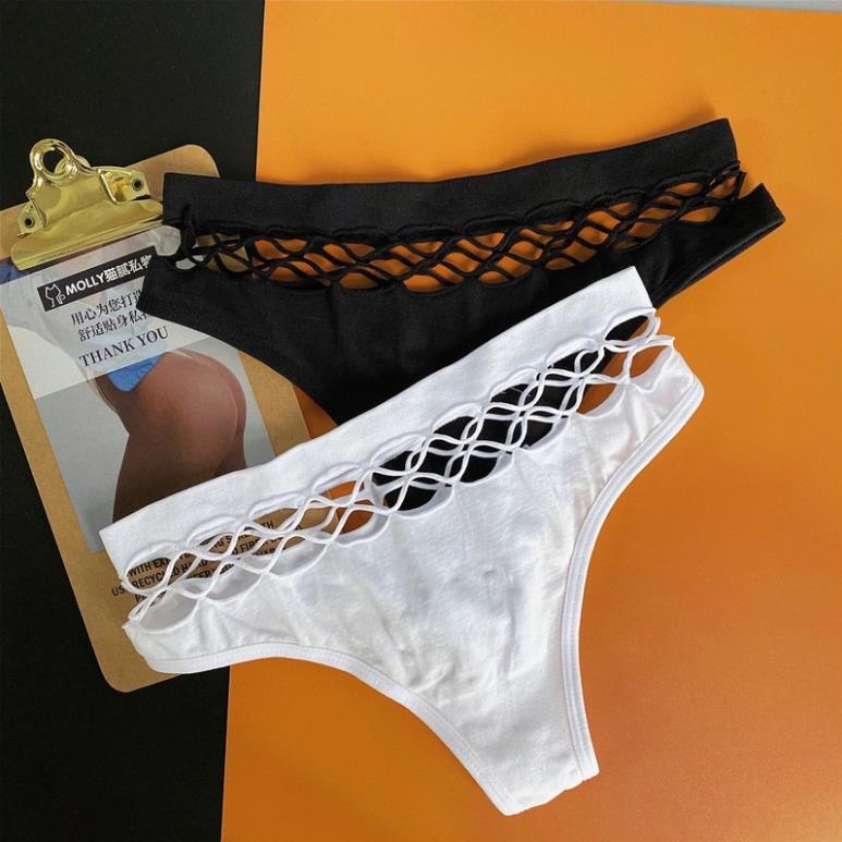 Quần Lót Nữ Cradin Cotton Lọt Khe Sexy Ren Lỗ Gợi Cảm Ôm Dáng Tạo Đường Cong Quyến Rũ 7009