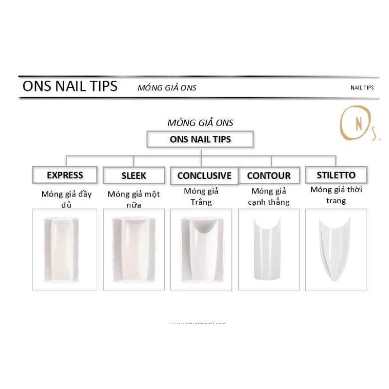 ONS NAIL TIPS <Móng ONS lẻ size>