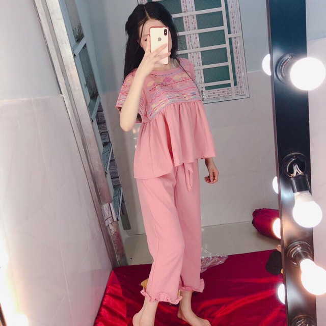 (Hàng thiết kế) SET THÊU HỌA TIẾT SIÊU XINH