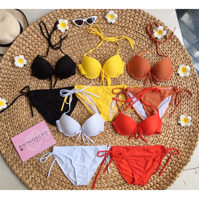 Bikini Đồ Bơi 2 Mảnh Áo Gọng Nơ Đệm Dày GK0209 (Ảnh Thật)