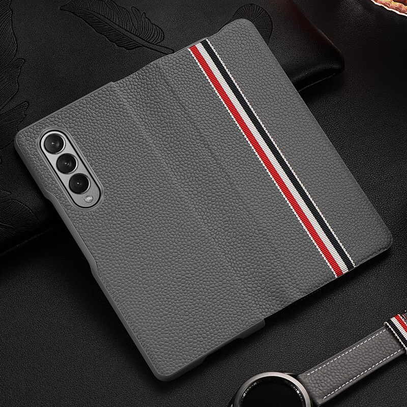 Bao da điện thoại nắp lật màu trơn cho Samsung Galaxy Z Fold 3 5g