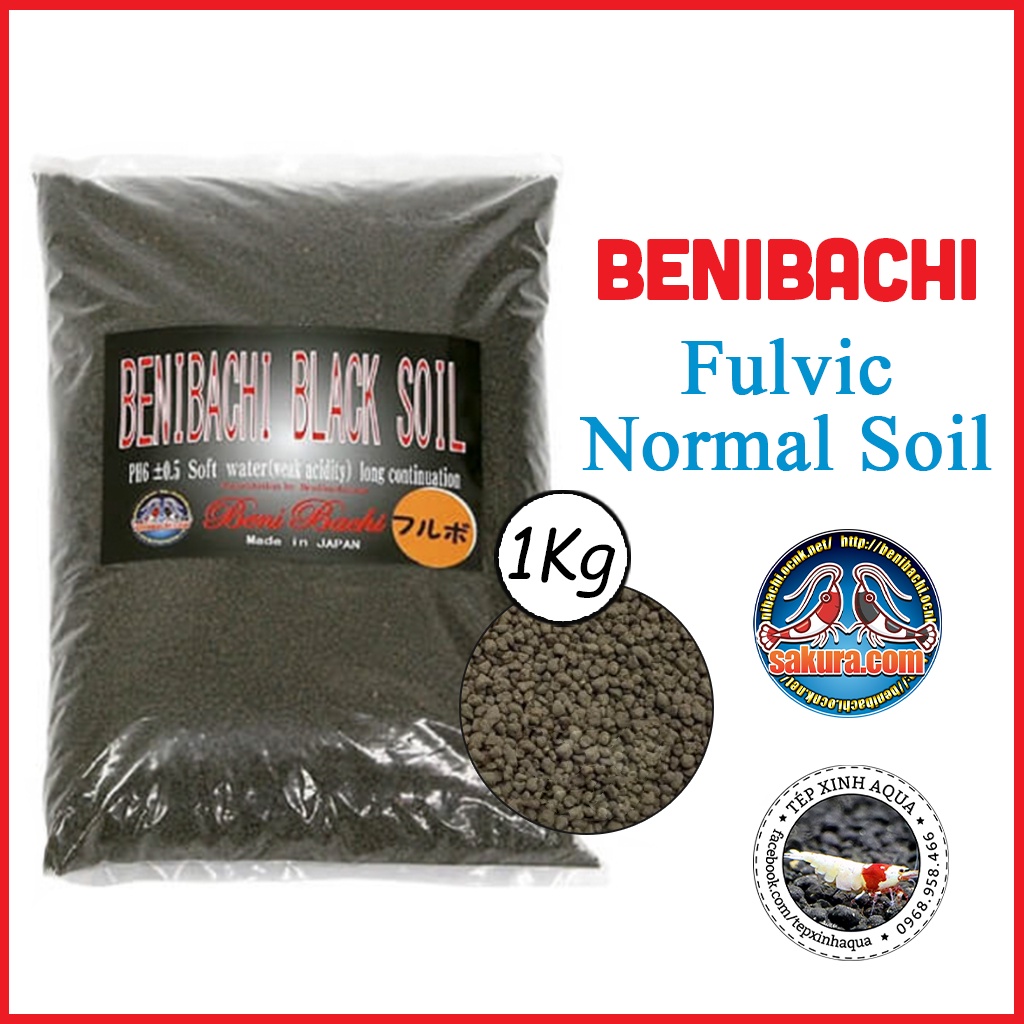 (1KG) Nền nuôi tép cảnh cao cấp Benibachi Fulic Normal Soil - Hạt to [TÉP XINH AQUA]