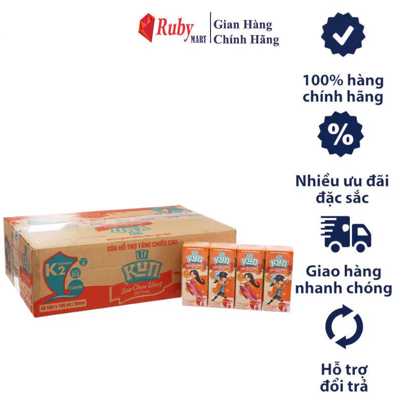 Thùng 48 Hộp 180ml Sữa LiF KUN Trái Cây / Dâu / Cam(48 hộp x180ml) - NGUYÊN THẺ QUÀ TẶNG