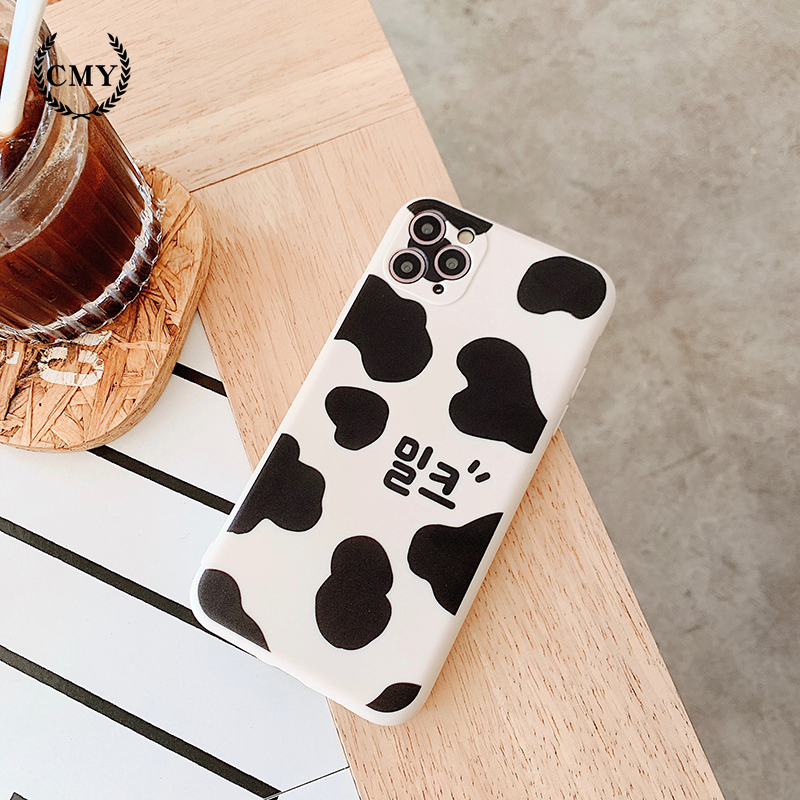 Ốp điện thoại silicon họa tiết bò sữa cho iPhone 11 Pro Max X Xr Xs Max 7 8 Plus Se 2020 12 pro max 12 mini | BigBuy360 - bigbuy360.vn