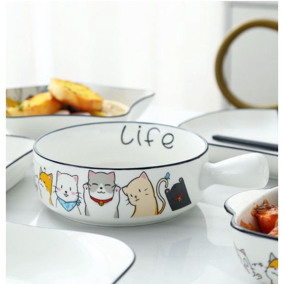 Bộ sưu tập bát đĩa họa tiết mèo LIFE