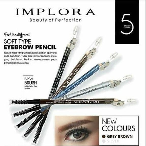 (hàng Mới Về) Bút Chì Kẻ Lông Mày Implora 2 Trong 1 (bút Chì + Dao Cạo + Cọ Chuốt) 100% Chính Hãng Bpom